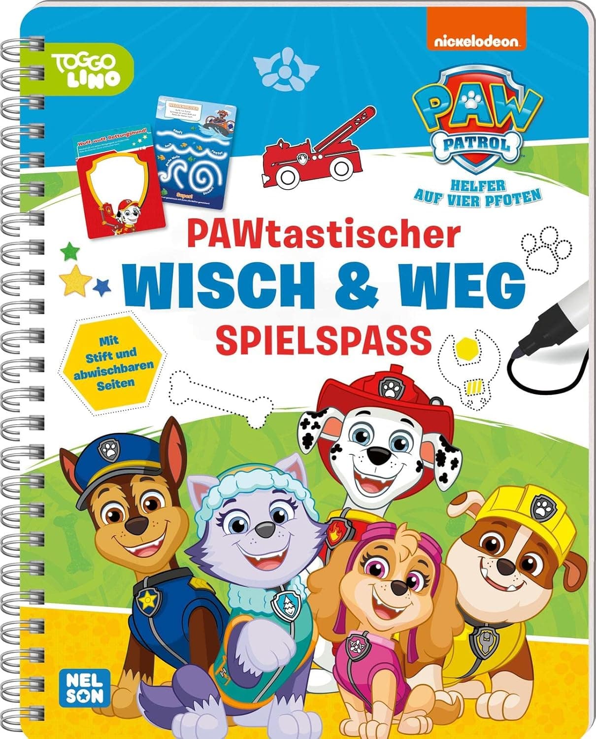 PAW Patrol Mitmachbuch: PAWtastischer Wisch & Weg Spielspaß: mit abwischbaren Seiten und Stift | Für Kinder ab 4 Jahren – Bild 1