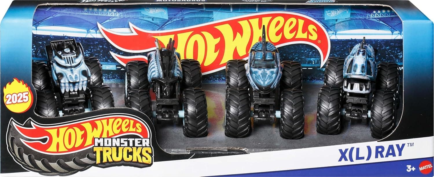 Hot Wheels Monster Trucks, 4er-Pack Spielzeug-Trucks – Bild 2