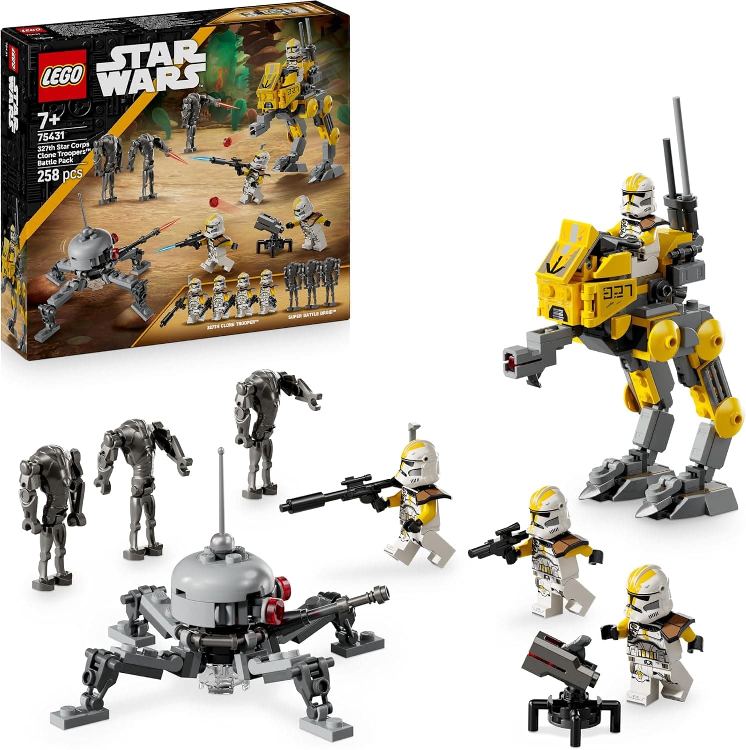 LEGO Star Wars Klonsoldaten des 327. Sternenkorps Battle Pack - Spielzeug für Kinder ab 7 Jahren - Minifiguren zum Bauen und Sammeln  – Bild 1