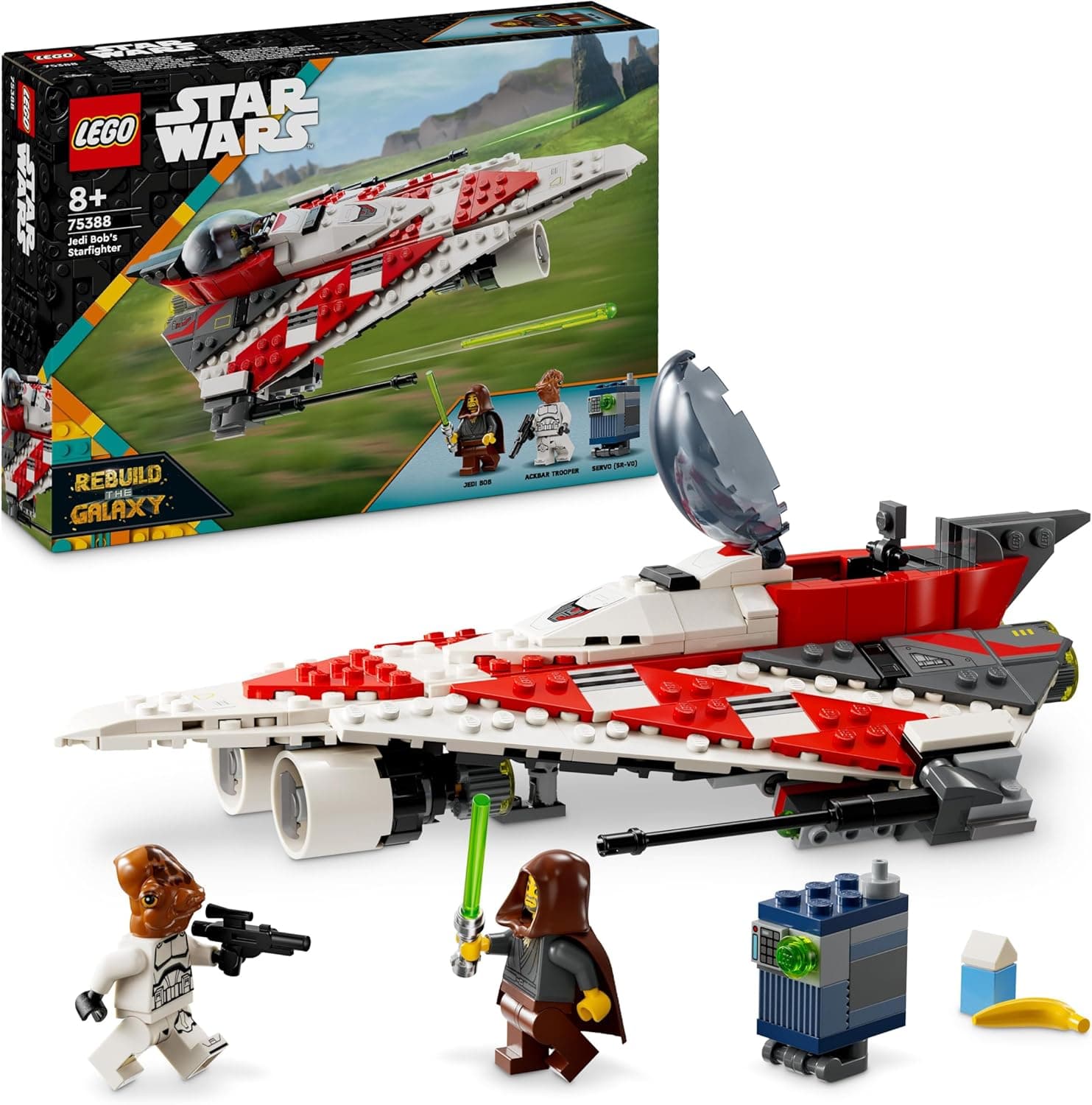 LEGO Star Wars Jedi Bobs Sternjäger, Bauspielzeug, Spielzeug-Sternenschiff Steinen, beliebter Charakter