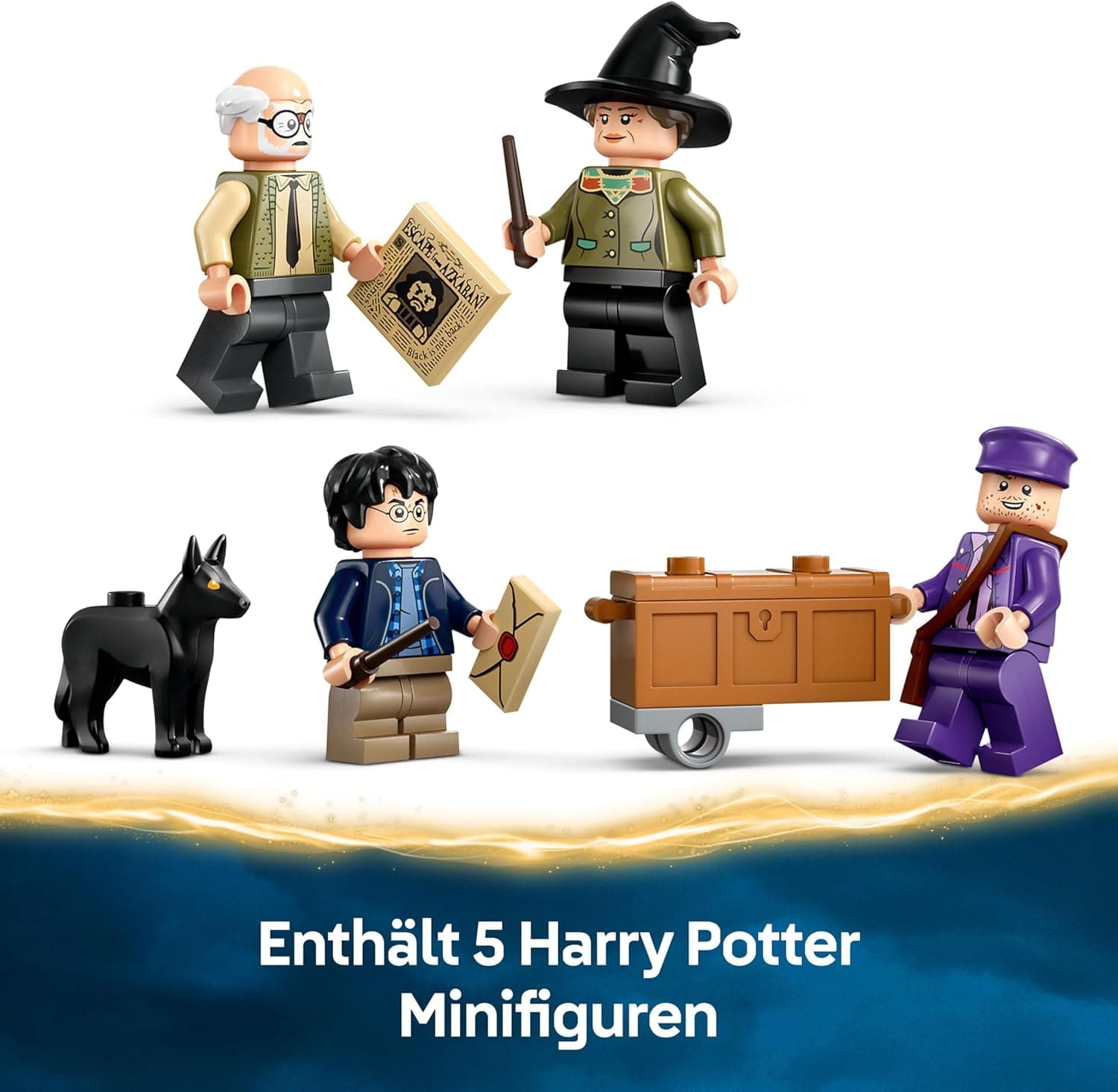 LEGO Harry Potter Abenteuer mit dem Fahrenden Ritter - Spielzeug aus der Zauberwelt mit 5 Minifiguren und Zubehör – Bild 3