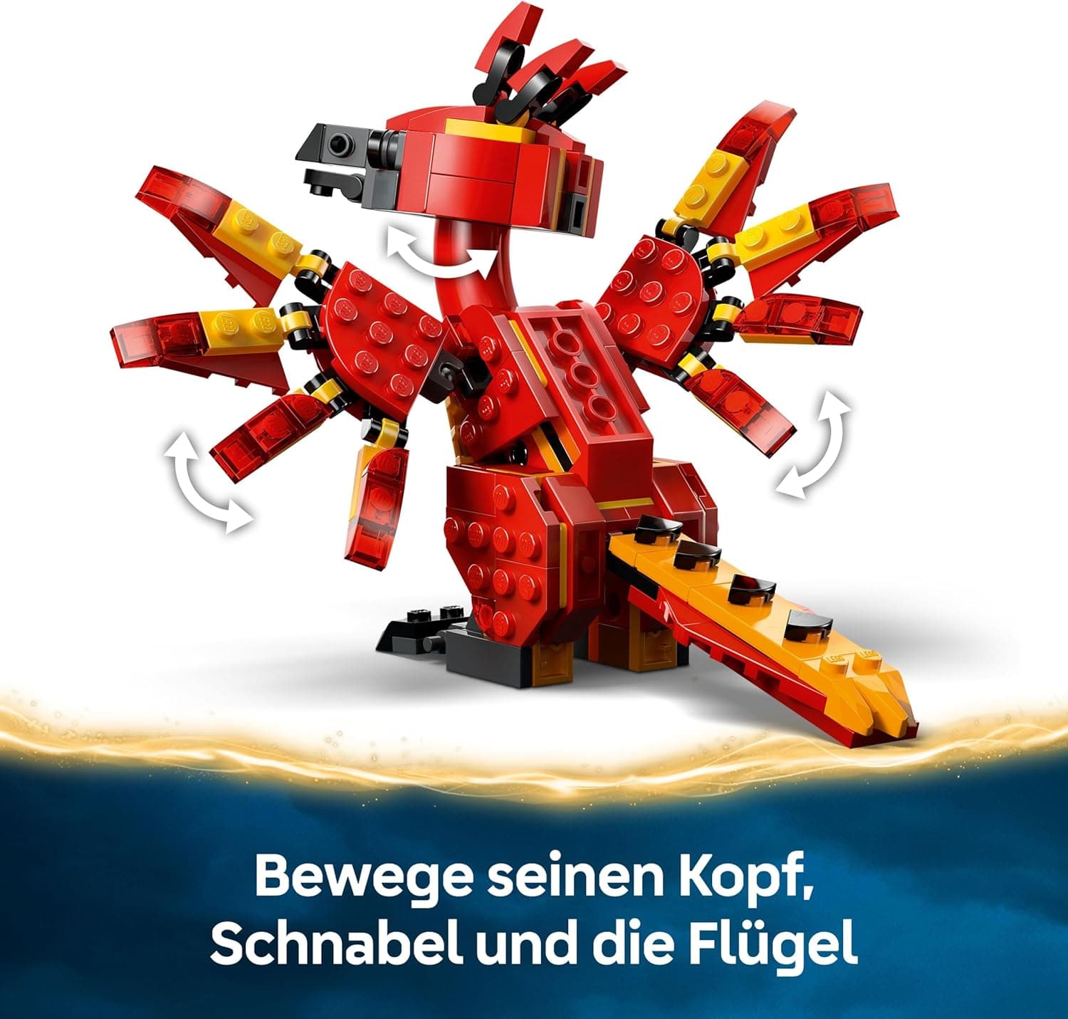 LEGO Harry Potter Fawkes: Dumbledores Phönix-Spielzeug mit Sprechenden Hut, Gryffindor Schwert & Baby Fawkes – Bild 3