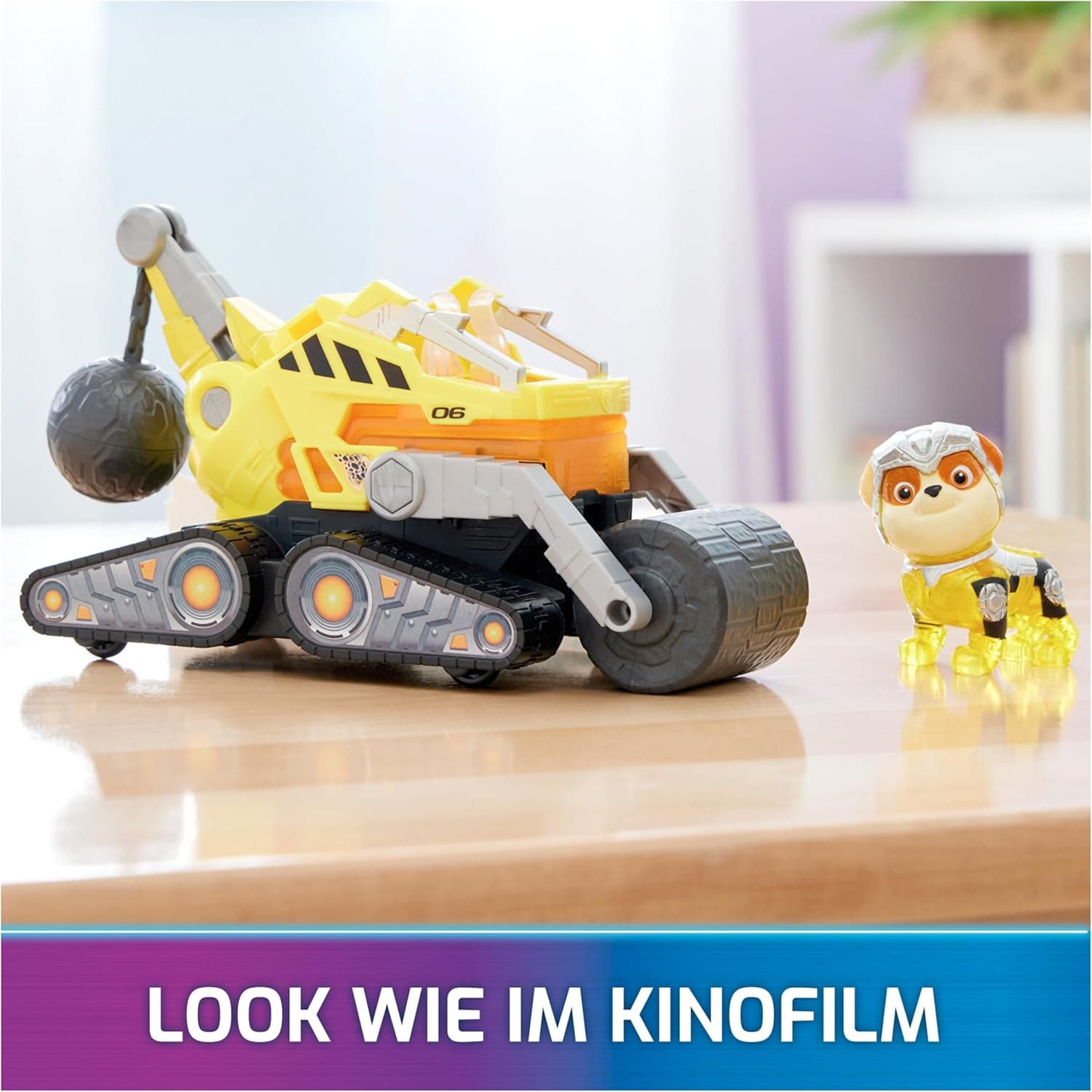 Spin Master PAW Patrol: Der Mighty Kinofilm, Superhelden-Basis-Fahrzeug von Rubble – Bild 3