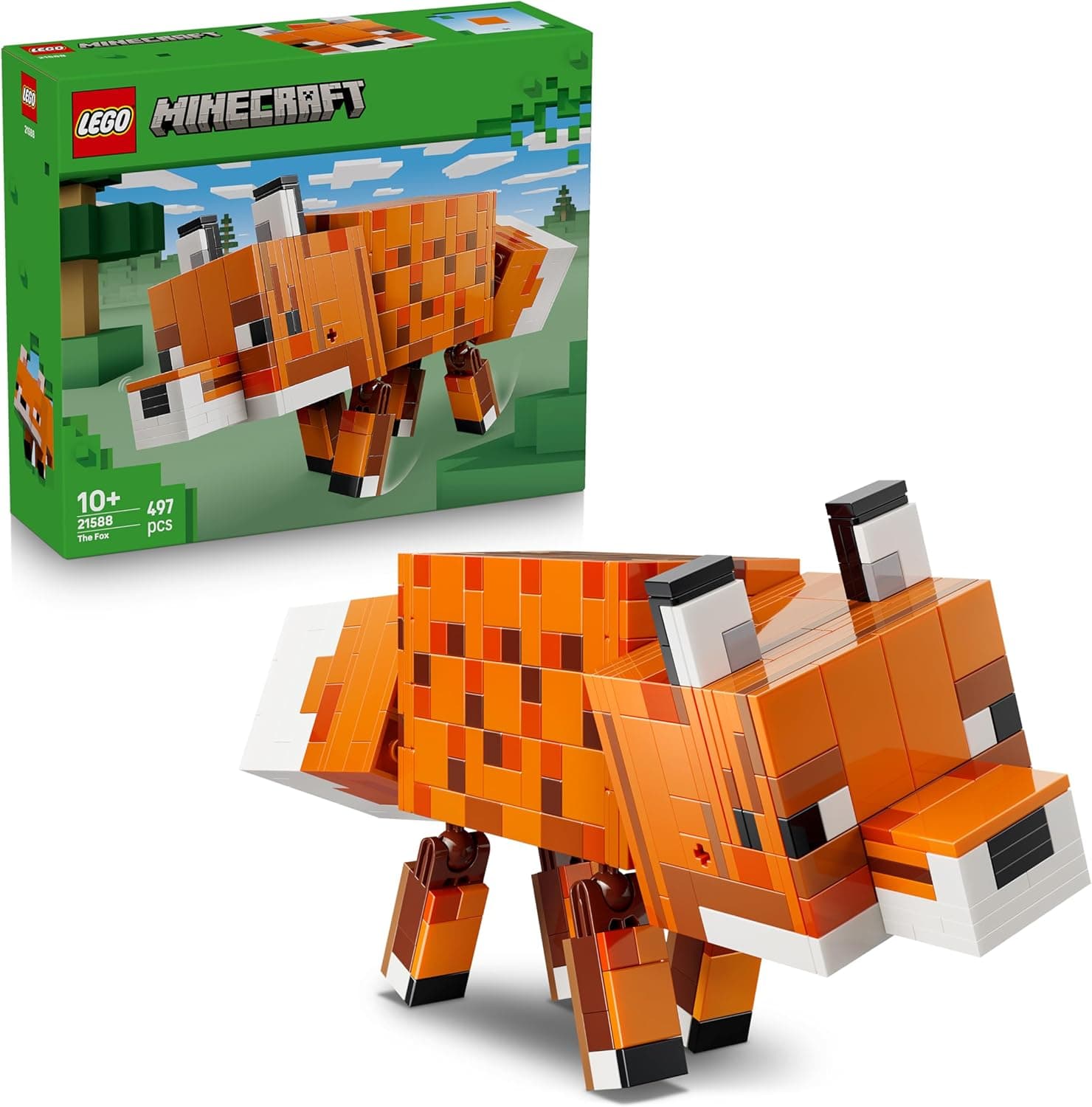 LEGO Minecraft Der Fuchs - 3D-Puzzle Tierfigur mit Zubehör - Gaming Deko für Schlafzimmer oder Gaming Raum  – Bild 1