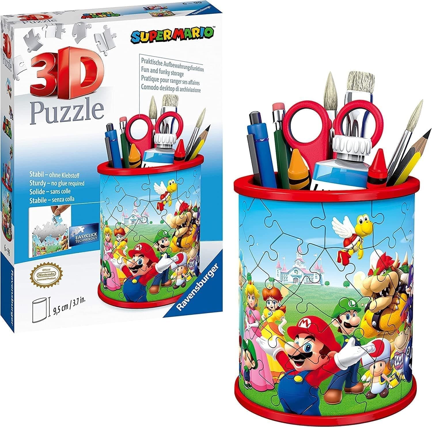 Ravensburger 3D Puzzle 11255 - Utensilo Super Mario - Stiftehalter für Super Mario Fans ab 6 Jahren 