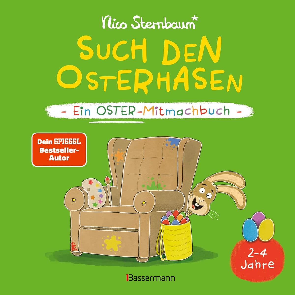 Such den Osterhasen. Ein Oster-Mitmachbuch. Zum Schütteln, Schaukeln, Pusten, Klopfen und sehen, was dann passiert – Bild 1