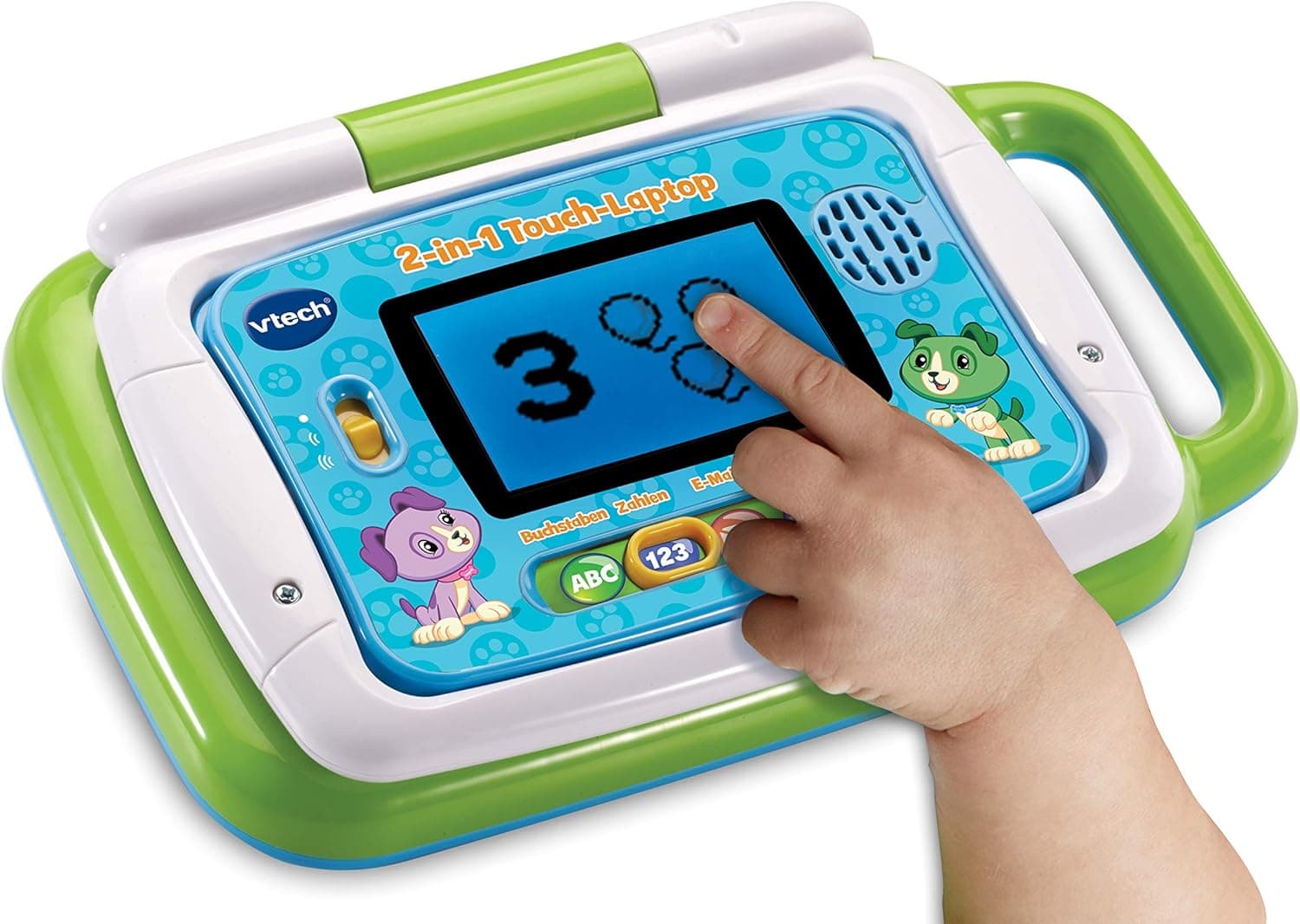 VTech 2-in-1 Touch-Laptop – Lerncomputer und Touch-Tablet zum Lernen von Buchstaben und Zahlen – Bild 2