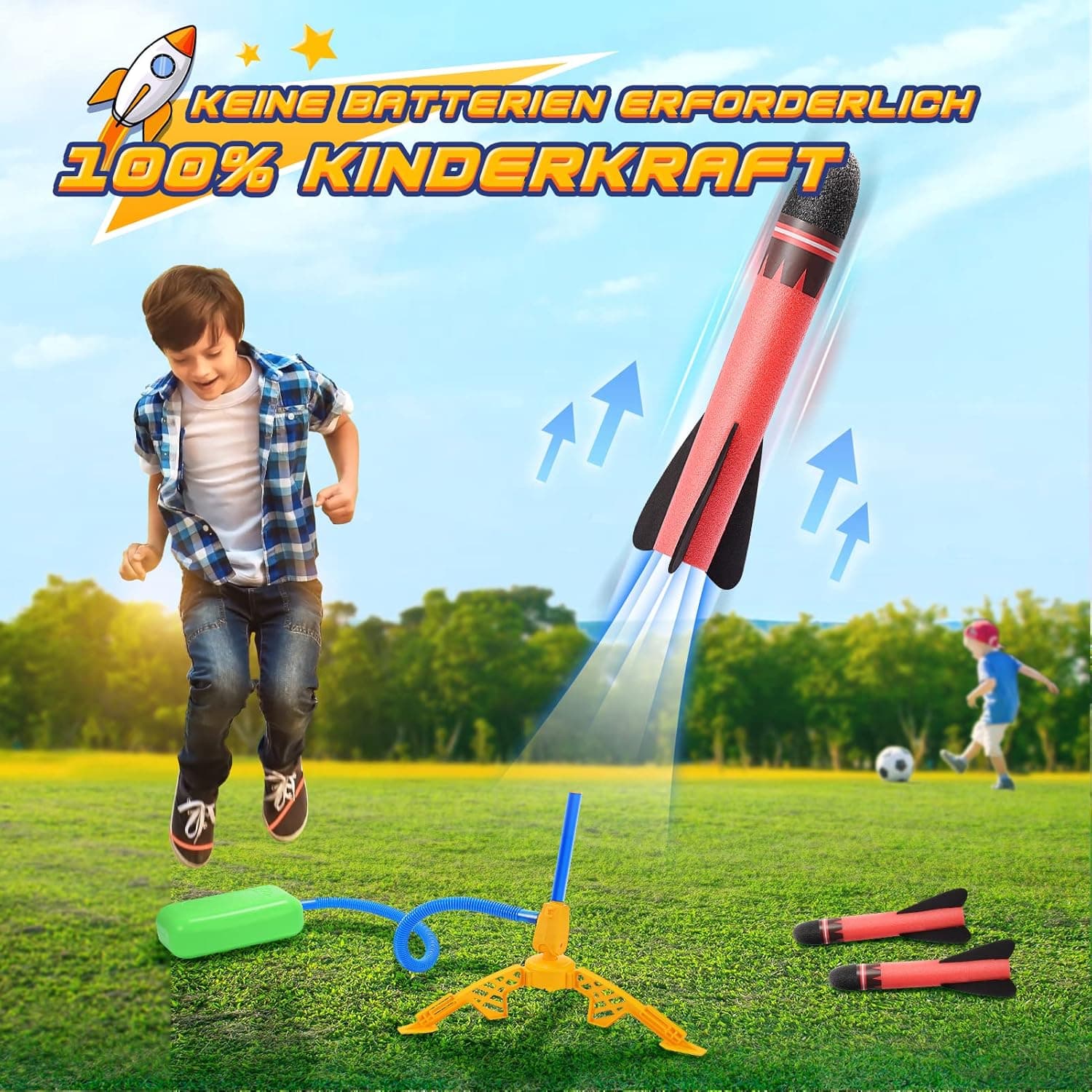 Rakete Luftdruck, Outdoor Spielzeug – Bild 3