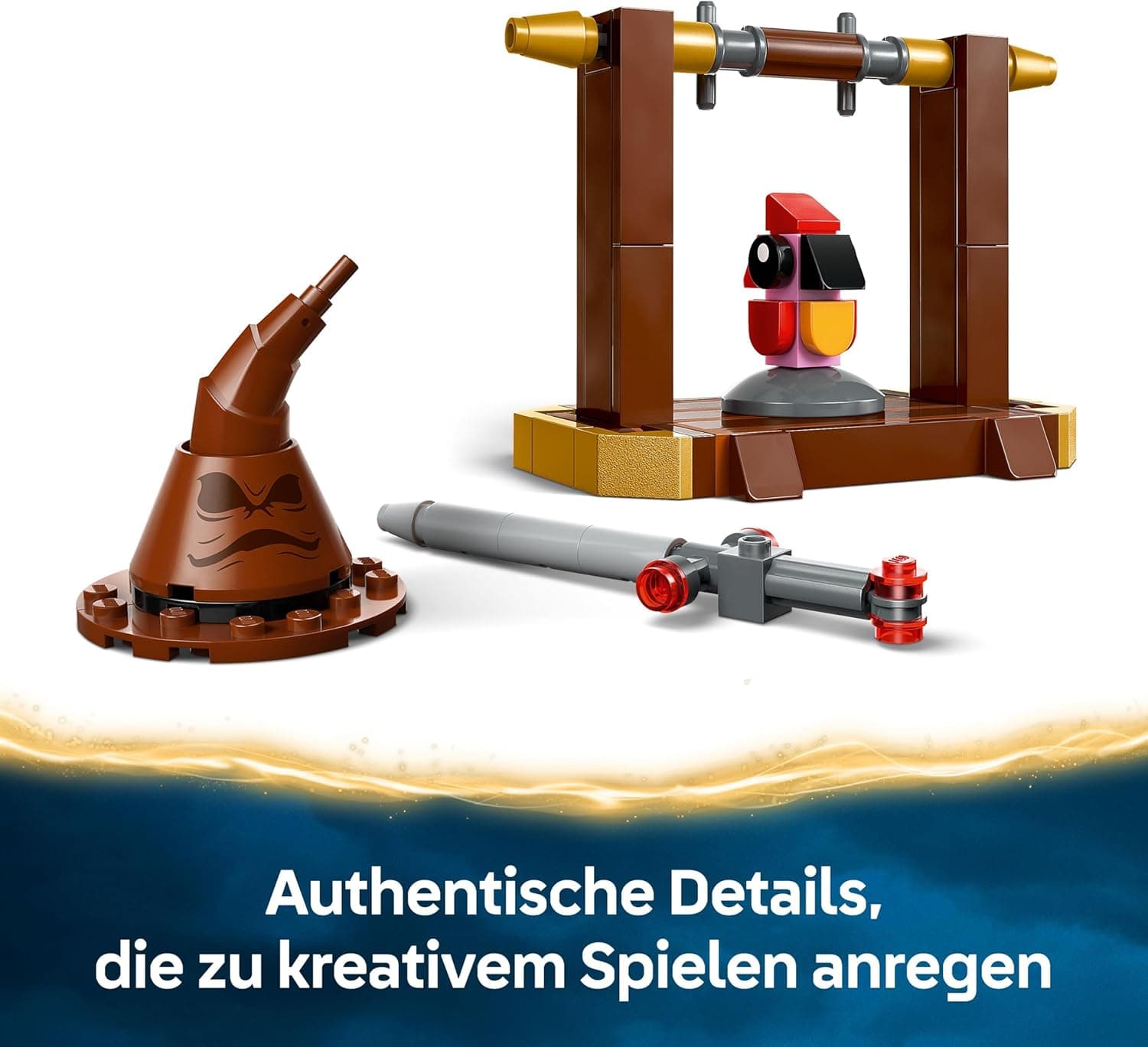 LEGO Harry Potter Fawkes: Dumbledores Phönix-Spielzeug mit Sprechenden Hut, Gryffindor Schwert & Baby Fawkes – Bild 4