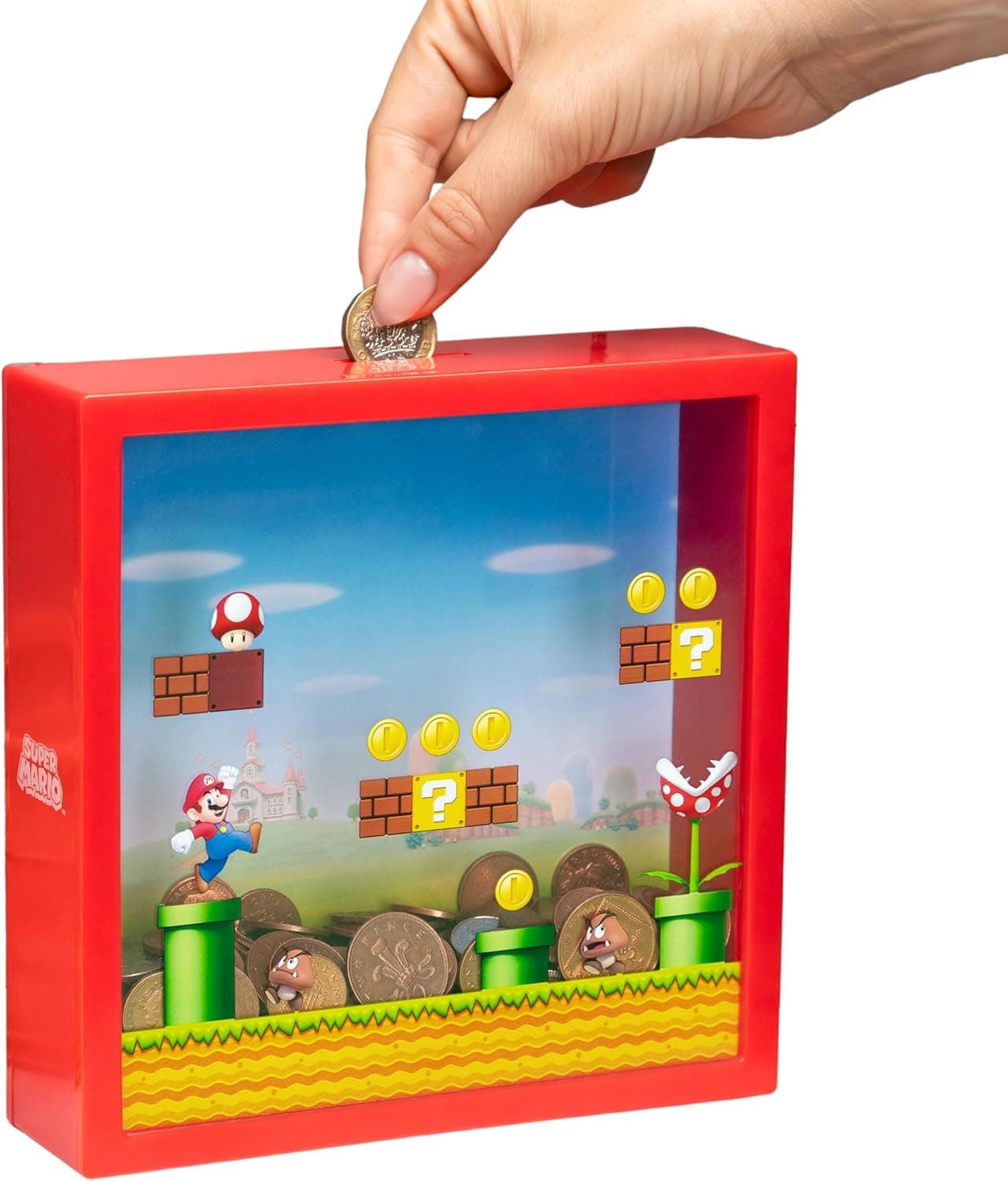 Super Mario Sparschwein - Offiziell lizenziertes Nintendo-Sparschwein, Geschenk für Mario Bros-Fans, 18 cm – Bild 1