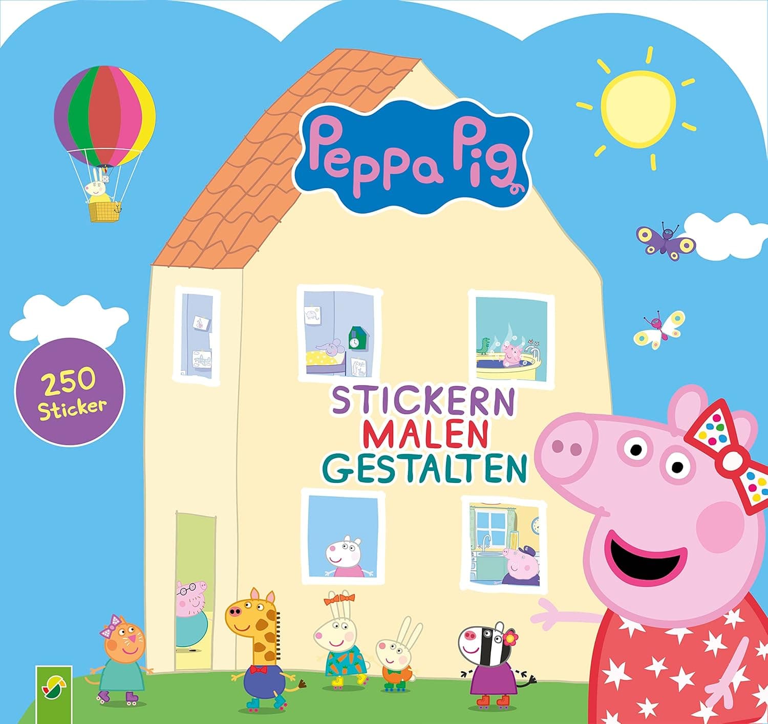 Peppa Pig- Stickern Malen Gestalten: Mit 250 tollen Stickern. Stickerbuch I Malbuch für Kinder ab 3 Jahren I Peppa Wutz – Bild 1