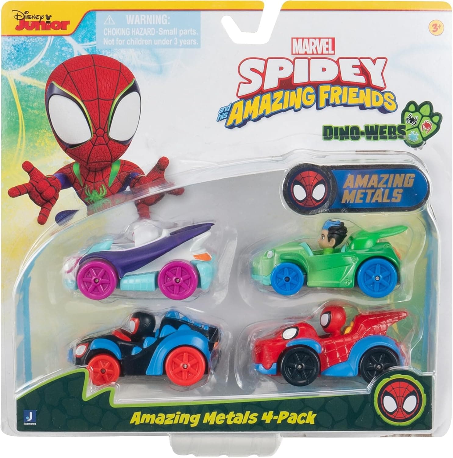 Spidey und Seine Super-Freunde - Metall FahrzeugeDino-Webs 4er-Set – Bild 2