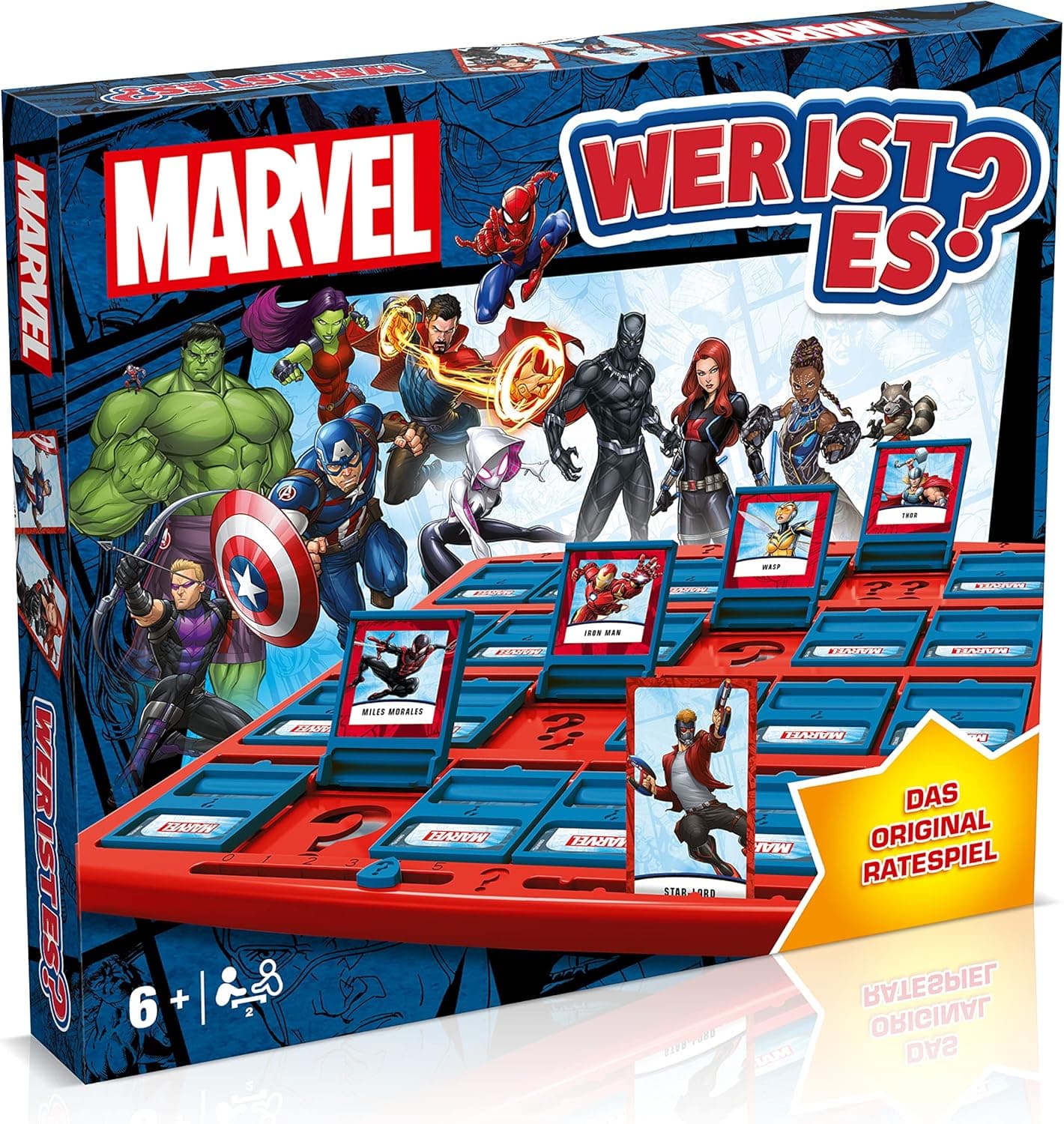 Winning Moves Wer ist es? Marvel Edition - Wer ist es Spiel Marvel Brettspiel für Kinder - Fanartikel - Gesellschaftsspiele für Familien - 2 Spieler ab 10+ Jahren - Deutsch – Bild 1