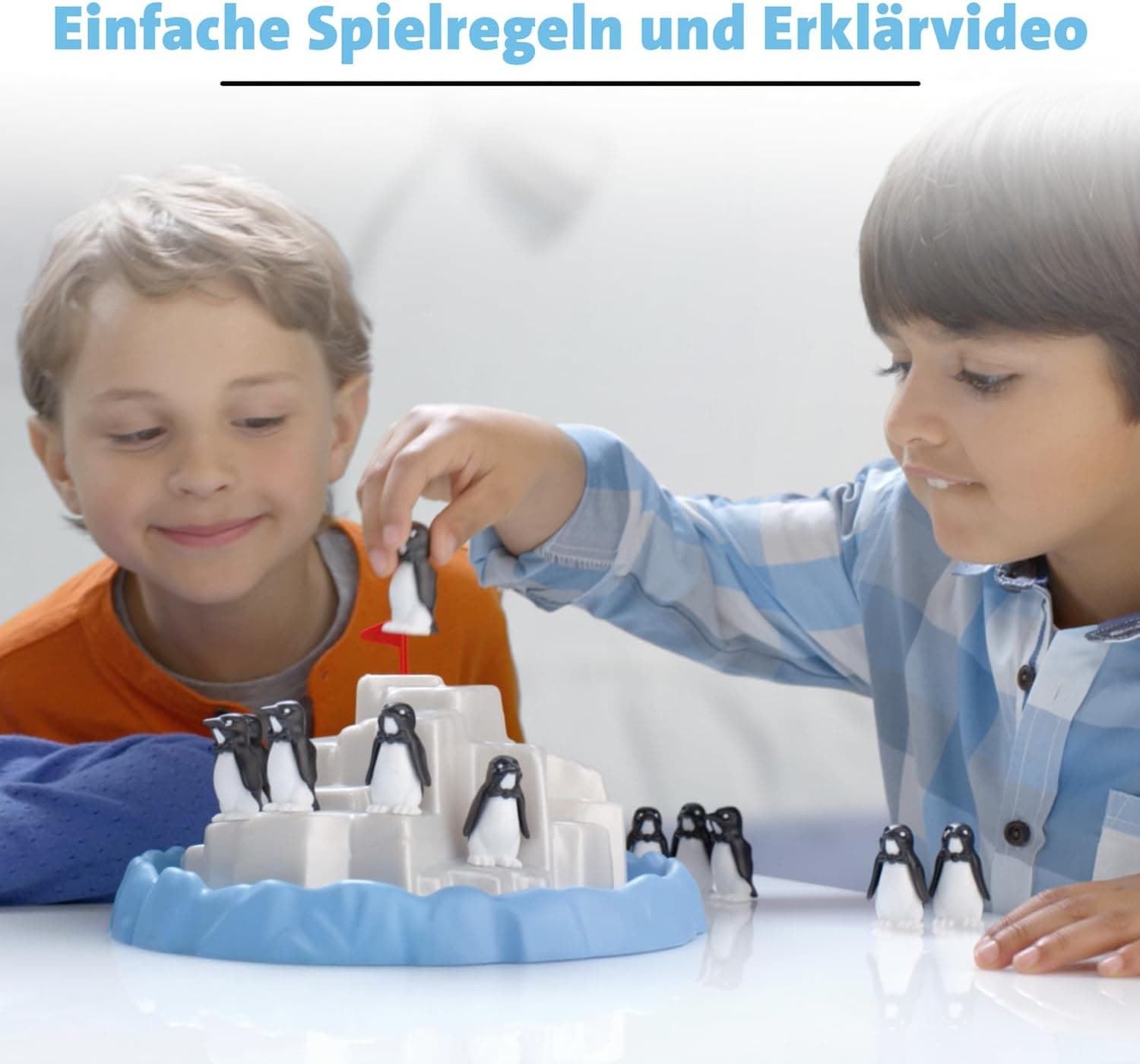 Ravensburger - Plitsch Platsch Pinguin - großer Spielspaß mit Geschicklichkeitsfaktor für Kinder und Erwachsene – Bild 2